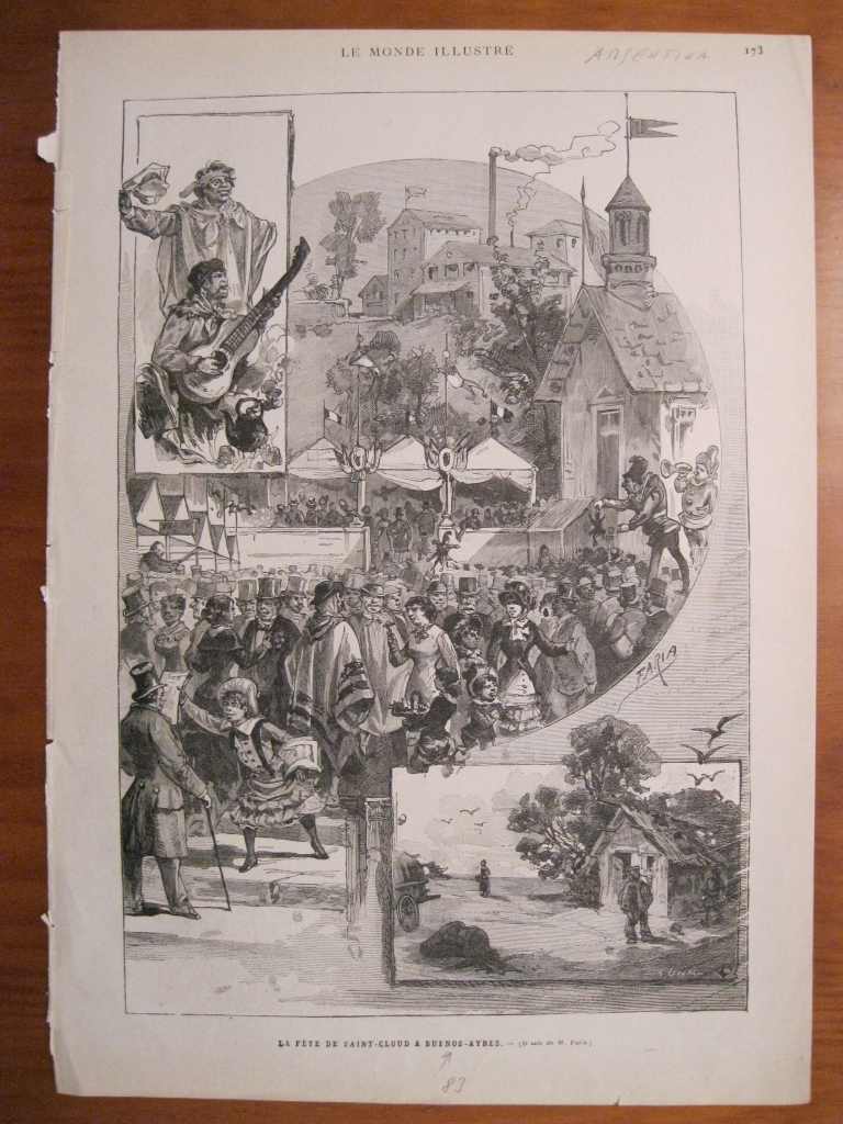 Escenas de la fiesta de Saint-Cloud, en la ciudad de Buenos Aires (Argentina), 1883. M. Faria